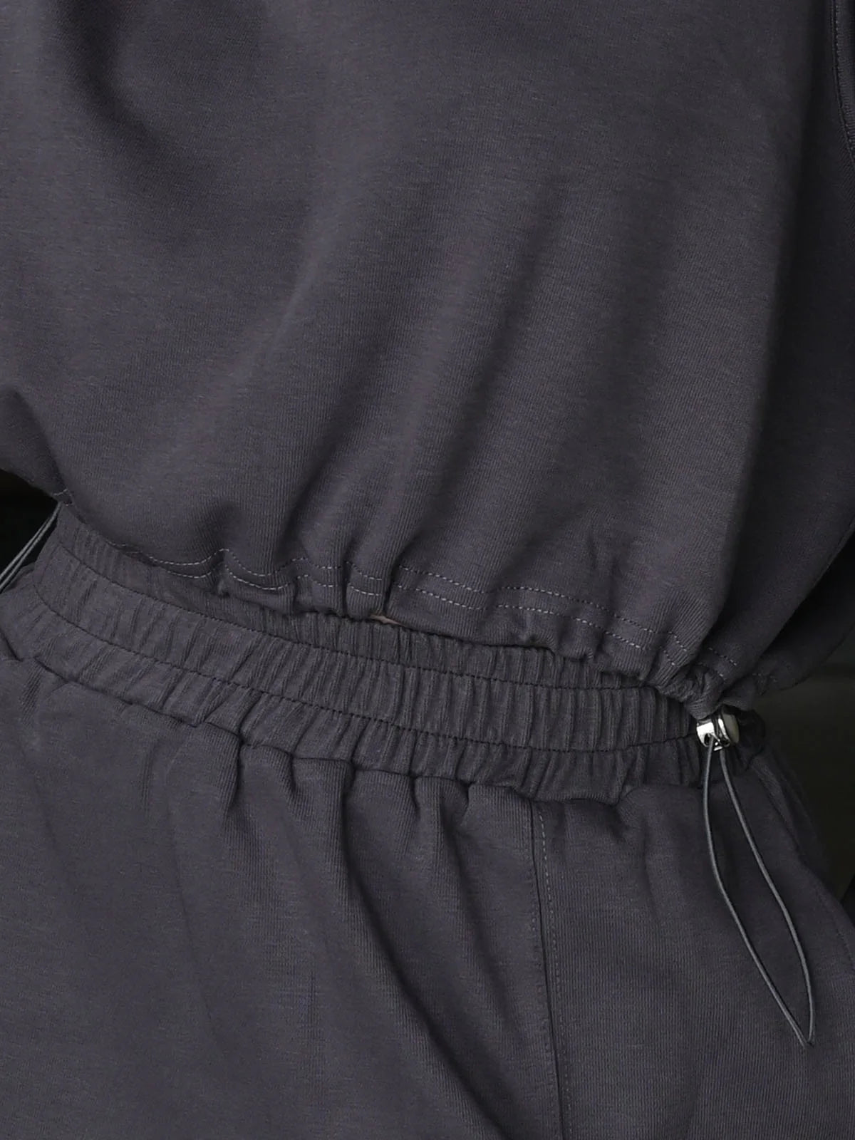 Odette Grey Jersey Solid Co-Ord Set For Women